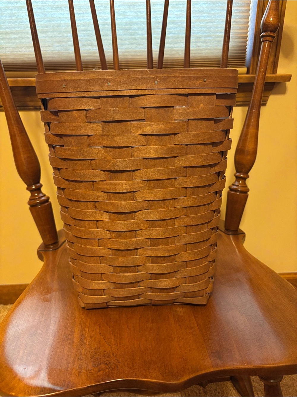 Longaberger Waste Basket in Rich Brown